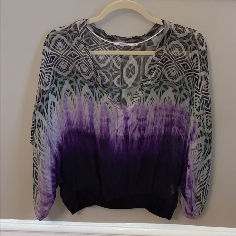 NWOT language butterfly like blouse